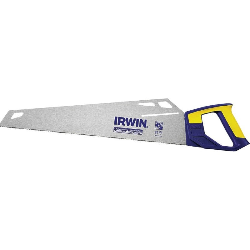 Irwin 1773466 Handsaw, 20 in L Blade, 11 TPI, Steel Blade, Comfort-Grip Handle, Resin Handle