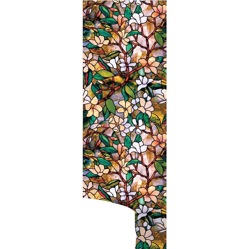 Artscape 01-0113 Window Film, 36 in L, 24 in W, Magnolia Pattern (Pack of 4)
