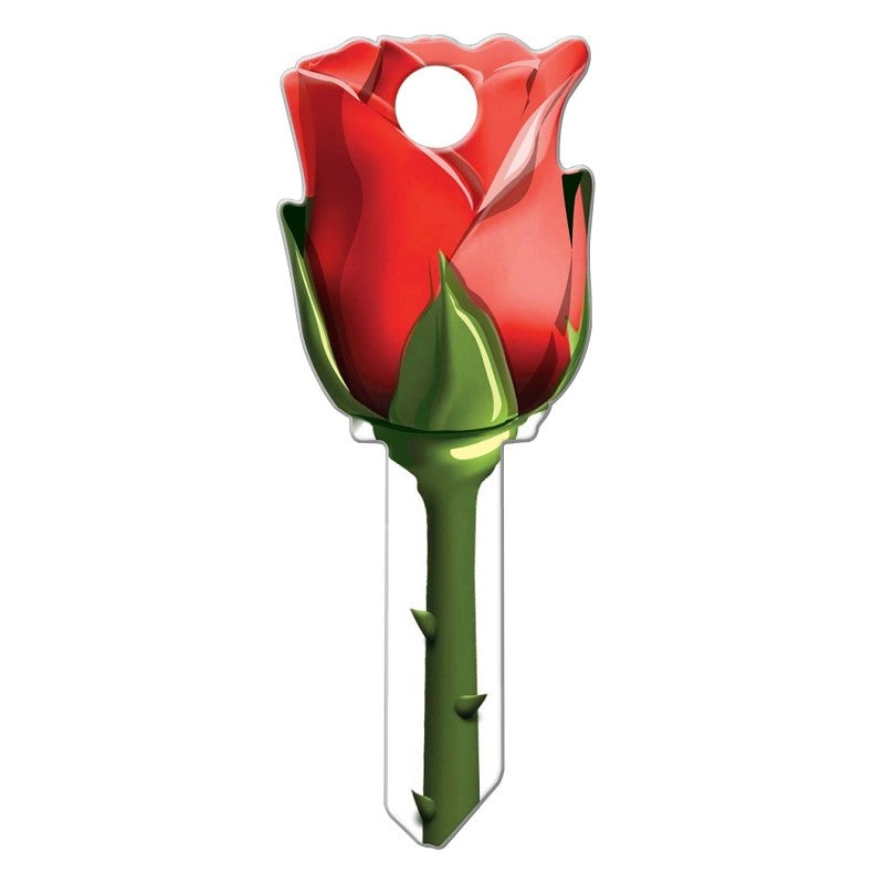 Lucky Line Key Shapes Series B107S Key Blank, Rose, Brass, Enamel-Coated, For: Schlage Locks (Pack of 5)