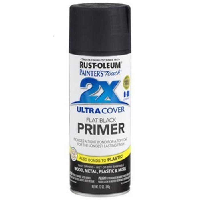 Rust-Oleum 249846 Spray Paint, 12 oz Can, 10 to 12 sq-ft Coverage Area, Solvent Base, Flat, Black