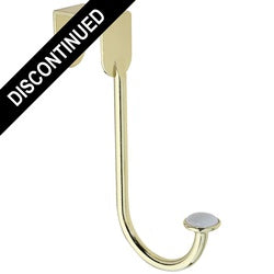 Metal Over The Door Hook Holder Brass With Porcelain Accent