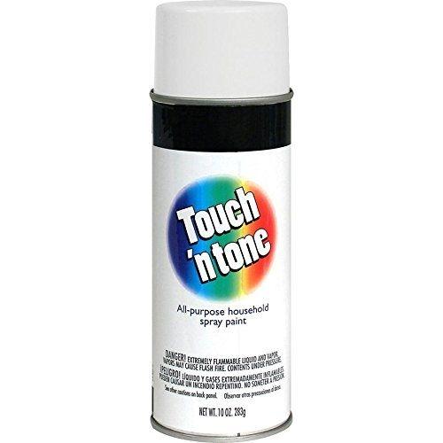 Touch 'N Tone 55280830 Spray Paint, Flat, White, 10 oz, Can