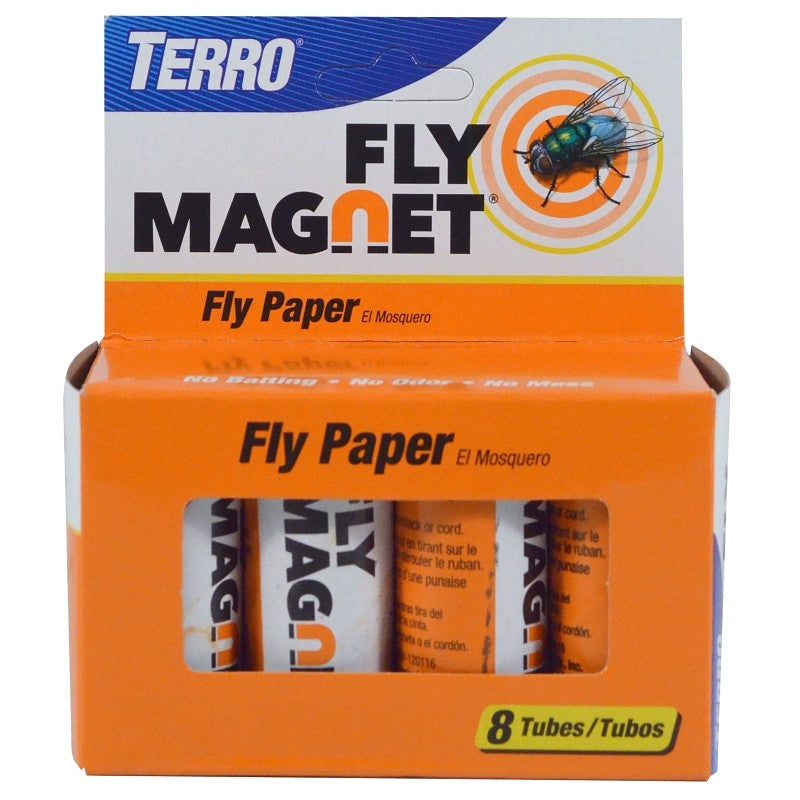 Terro Fly Magnet T518 Fly Paper Trap, Solid, 8, Pack