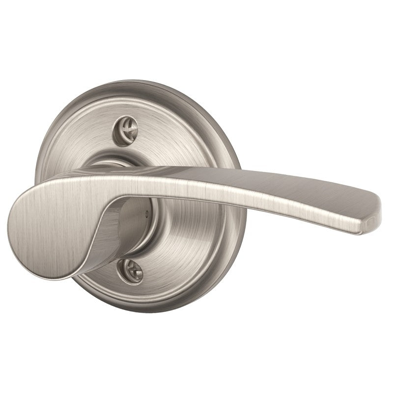 Schlage F Series FA170MER619RH Right Hand Dummy Lever, Right Hand, Mechanical Lock, Satin Nickel, Metal, Residential