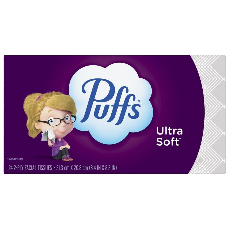 Puffs 35669 Non-Lotion Facial Tissue, 8.4 in L, 8.2 in W (Pack of 24)