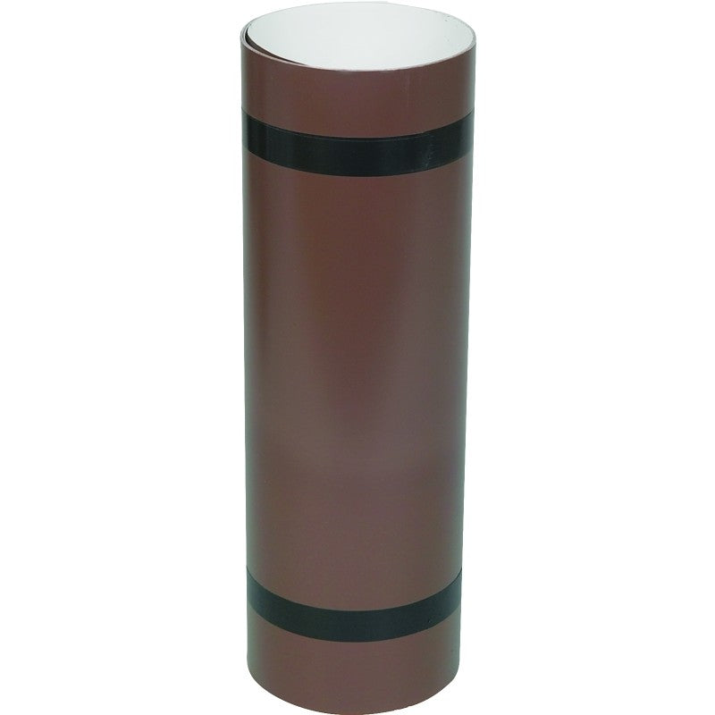 Amerimax 69414 Trim Coil, 10 ft L, 0.018 Gauge, Aluminum, Brown/White, Painted