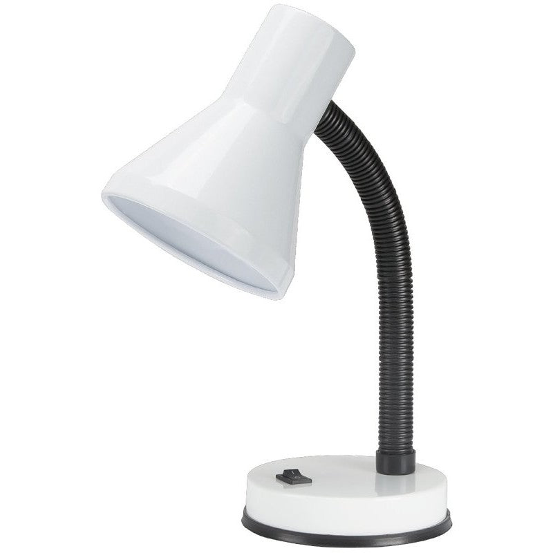 Boston Harbor TL-TB-134-WH-3L Flexible Desk Lamp, 120 V, 60 W, 1-Lamp, CFL Lamp, White Fixture, White