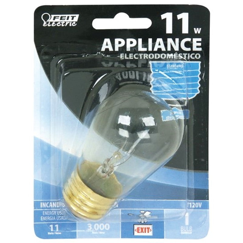 Feit Electric BP11S14 Incandescent Bulb, 11 W, S14 Lamp, Medium E26 Lamp Base, 2700 K Color Temp, 3000 hr Average Life (Pack of 6)
