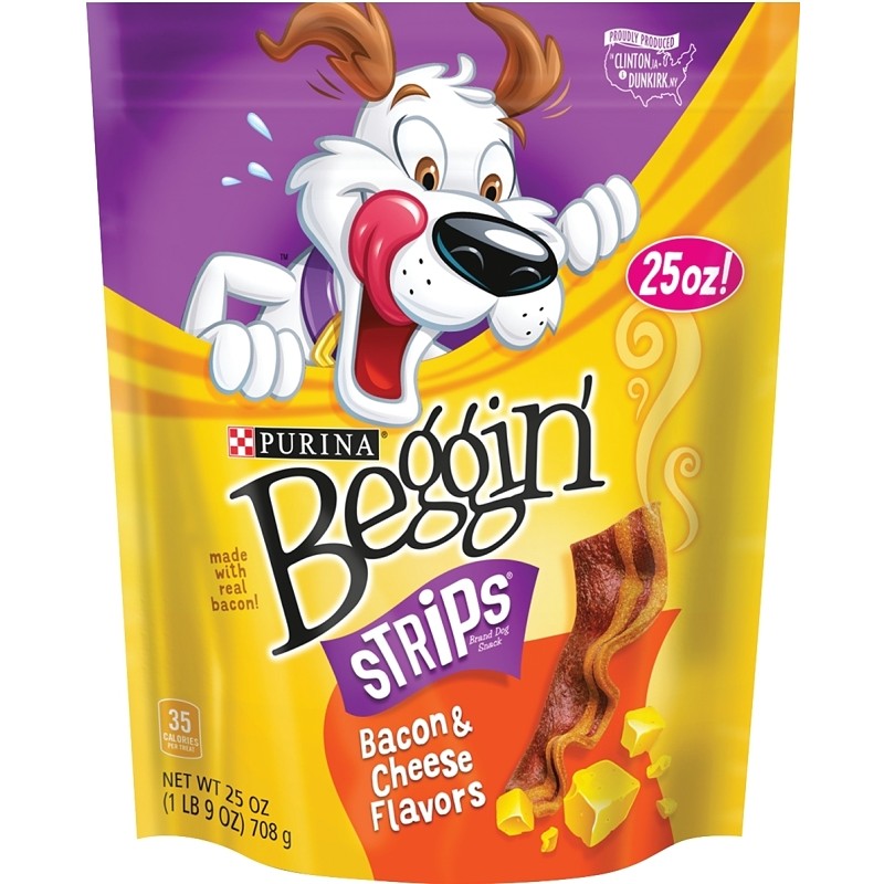 Purina 3810012508 Dog Treat, Bacon, Cheese, 25 oz Pack