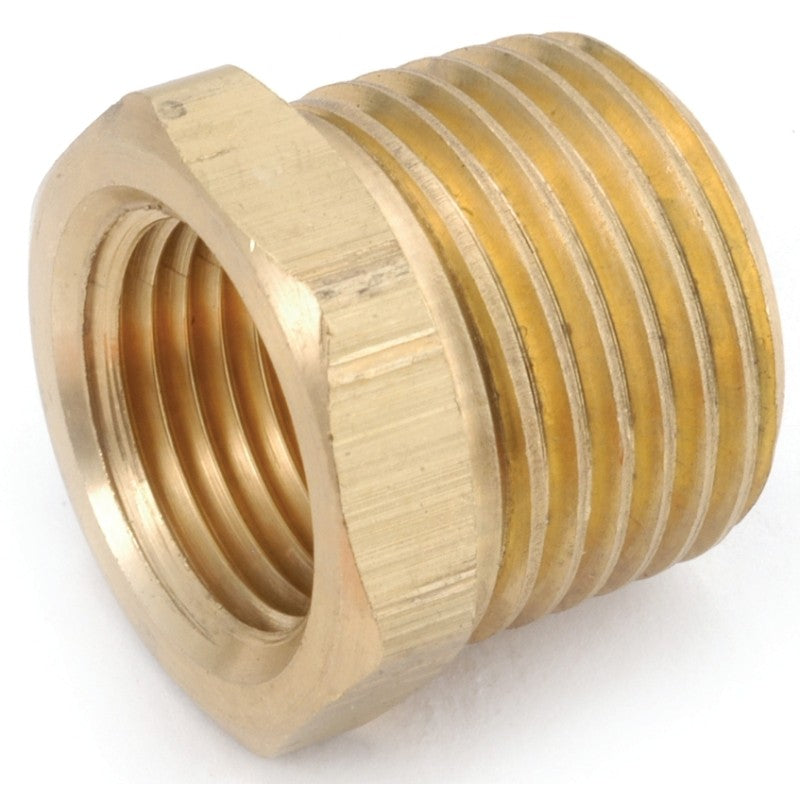 Anderson Metals 756110-0604 Hex Pipe Bushing, 3/8-18 x 1/4-18 in, MNPT x FNPT, 1000 psi Pressure