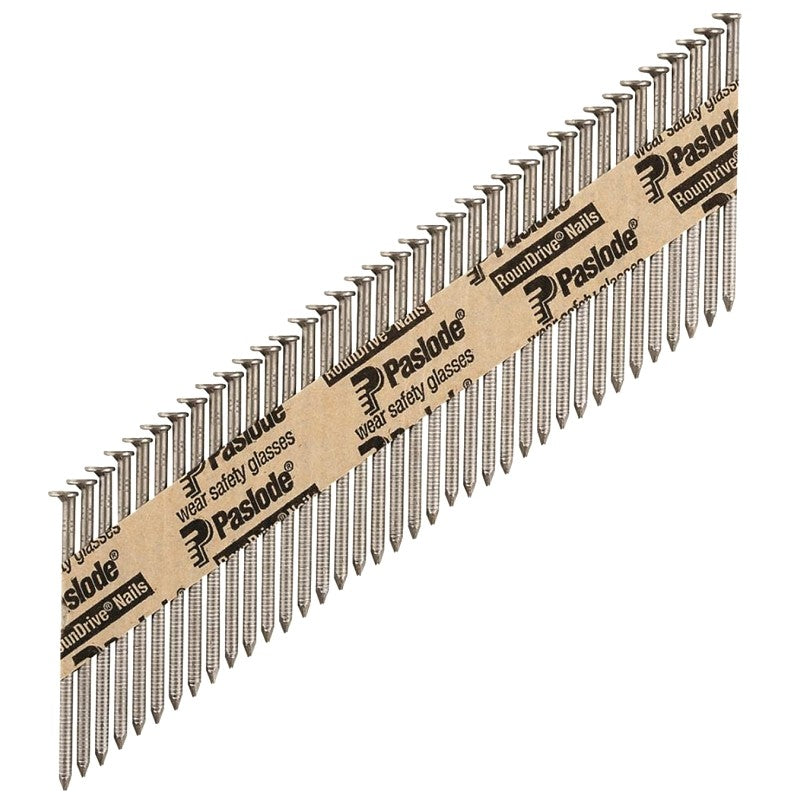 Paslode 650238 Series Framing Nail, Strip Collation, 2-3/8 in L, Steel, Bright, Round Head, Ring Shank