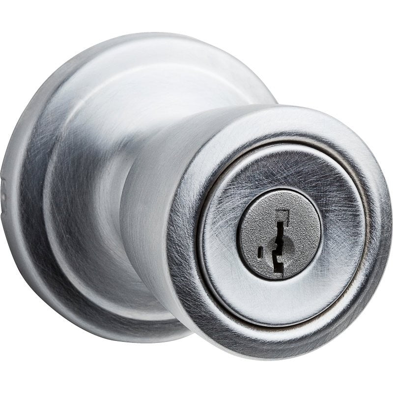 Kwikset Signature Series 750A 26D SMT Vestibule Door Knob, Reversible Hand, 2-11/16 in Projection, Satin Chrome, 2 Grade