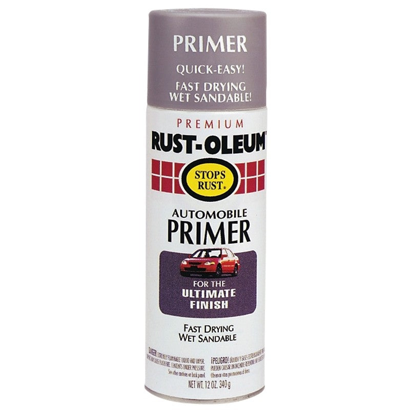 Rust-Oleum 2081830 Automotive Spray Primer, Light Gray, 12 oz, Can