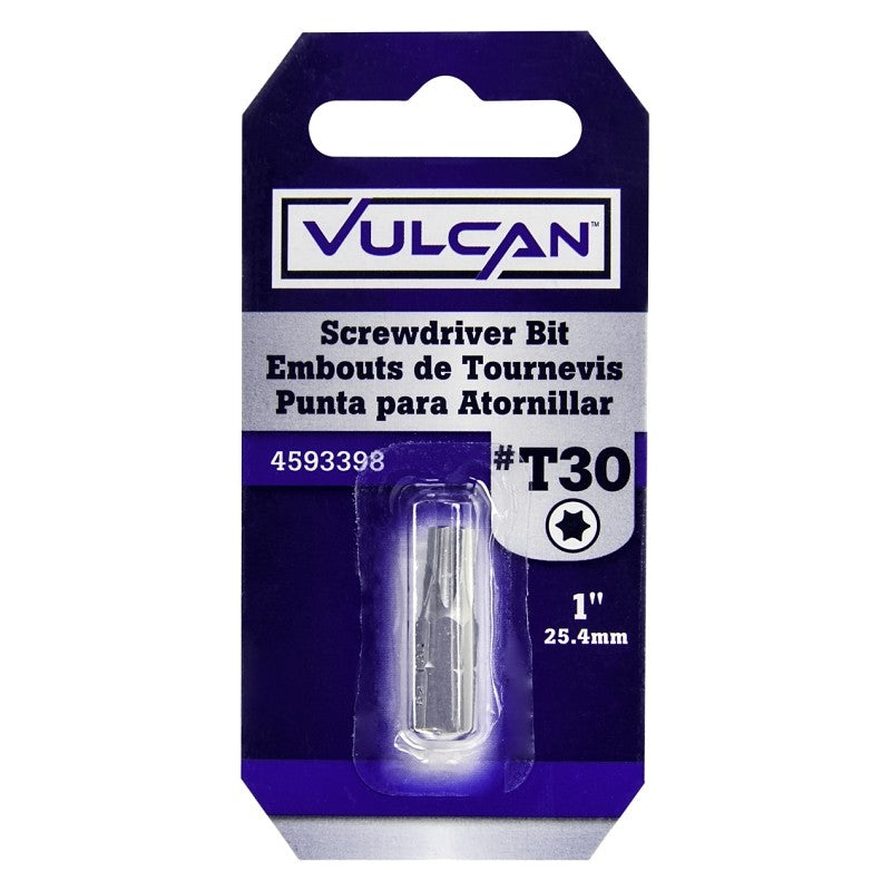 Vulcan 307751OR Screwdriver Bit, Hex Shank, S2 Chrome Molybdenum Steel