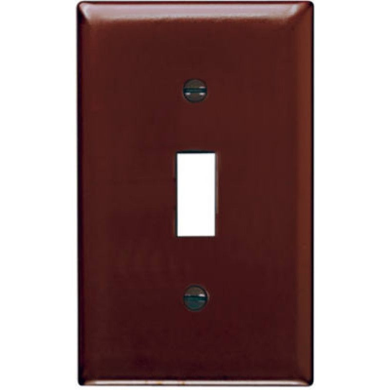 Legrand TradeMaster TP TP1CC15 Wallplate, 4.6875 in L, 2.937 in W, 1 -Gang, Nylon, Brown
