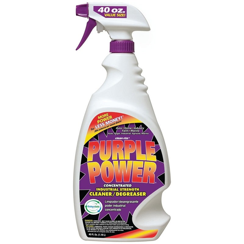 Purple Power 4319PS Cleaner and Degreaser, 40 oz Bottle, Liquid, Characteristic