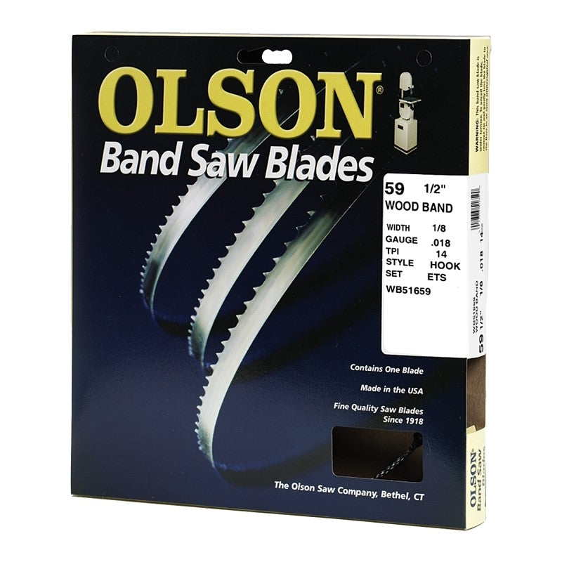 Olson WB51659DB Saw Blade, 1/8 in W, 59-1/2 in L, 14 TPI