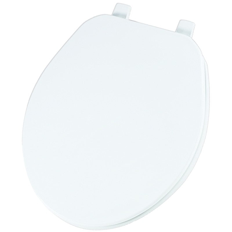 Mayfair 92B-000 Toilet Seat, Round, Plastic, White, Top-Tite Hinge, For: Round Bowls