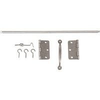 Screen Door Hinge Set With Spring Pull Hook & Eye Galvanized