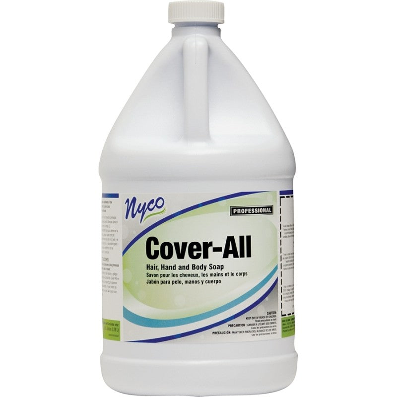 nyco NL576-G4 Hair/Hand and Body Soap Pearlescent White, Liquid, Pearlescent White, Tropical Coconut, 128 oz (Pack of 4)