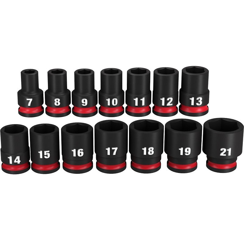 Milwaukee SHOCKWAVE Impact Duty Series 49-66-7007 Standard Socket Set, Steel, Black