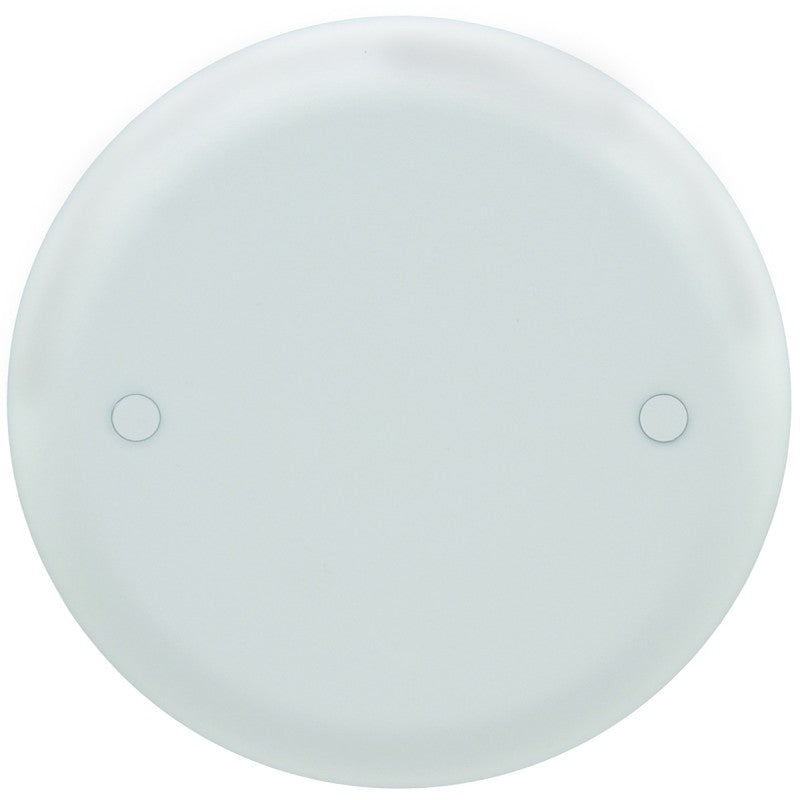 Carlon CPC4WH Box Cover, 4 in Dia, Round, Lexan, White