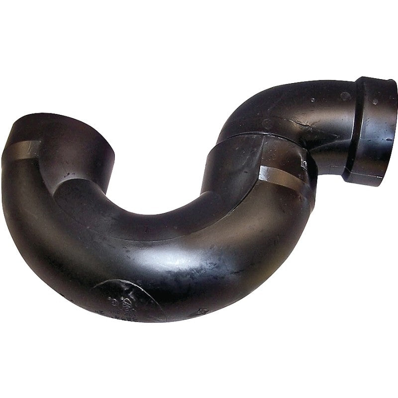 Canplas 103202BC P-Trap, 2 in, Hub, ABS, Black