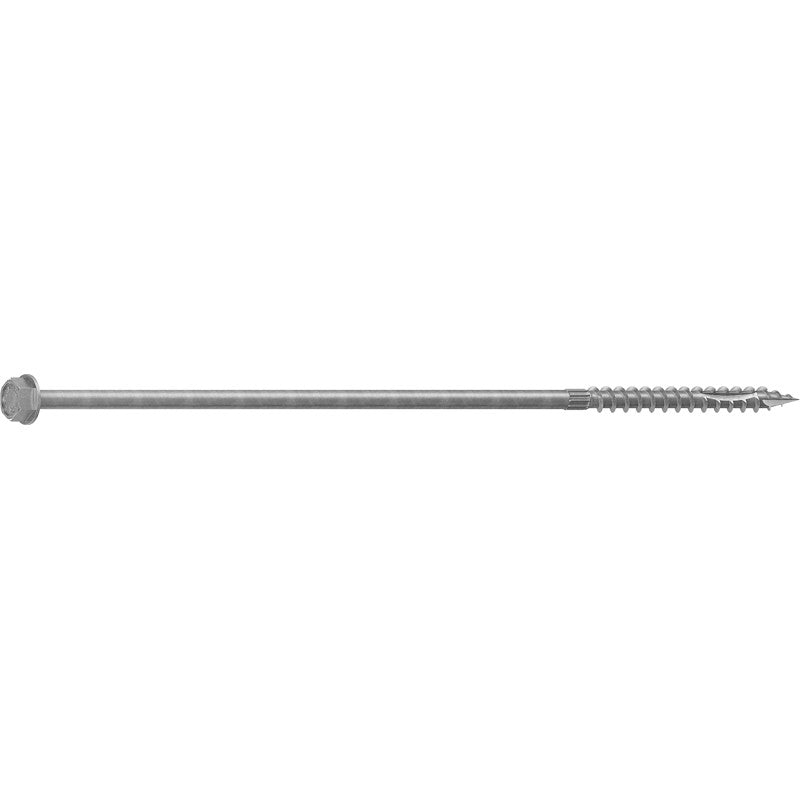Camo 0369270 Structural Screw, 5/16 in Thread, 10 in L, Hex Head, Hex Drive, Sharp Point, Hot-Dipped Galvanized, 10
