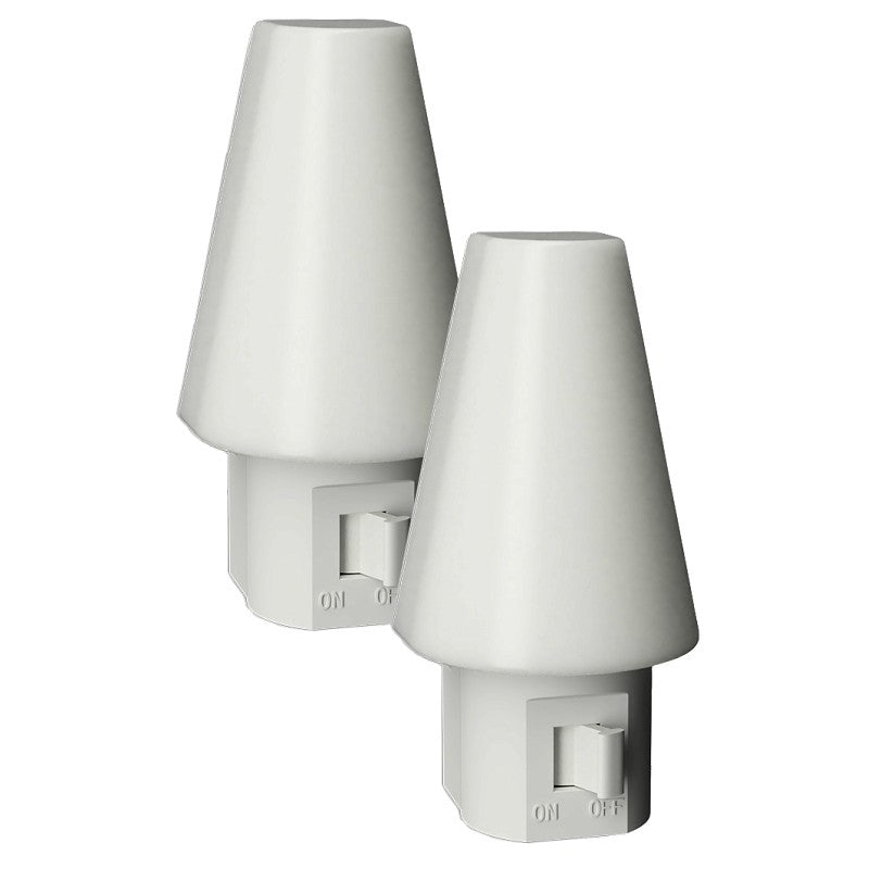 AmerTac Tipi Series NL-TIPI-F2 Night Light, 1.6 in W x 1.45 in D x 3.15 in H Dimensions, White Fixture, 120 V, 60 Hz