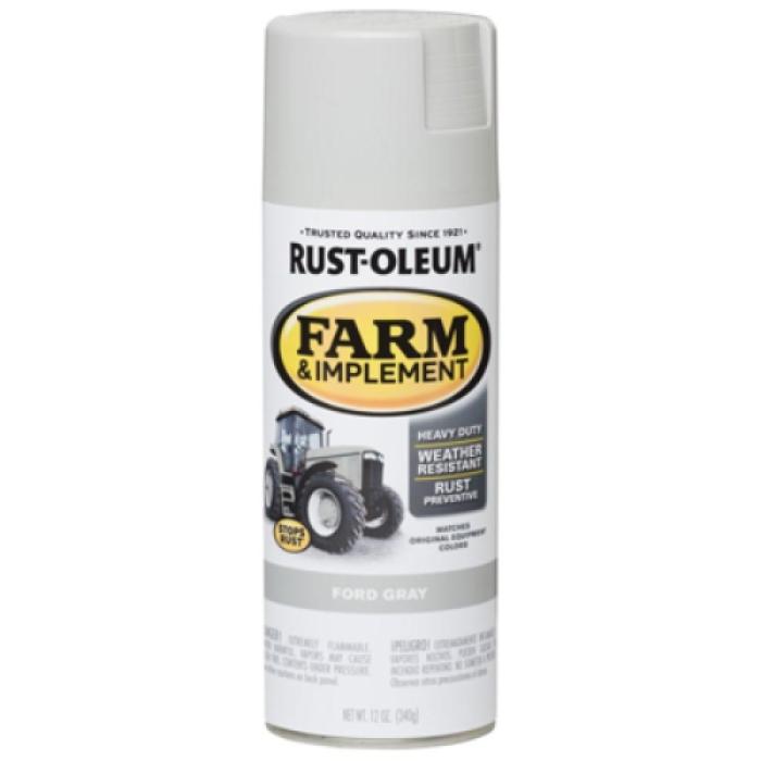 Rust-Oleum 280138 Farm Equipment Spray , Gloss, Ford Gray, 12 oz, Can