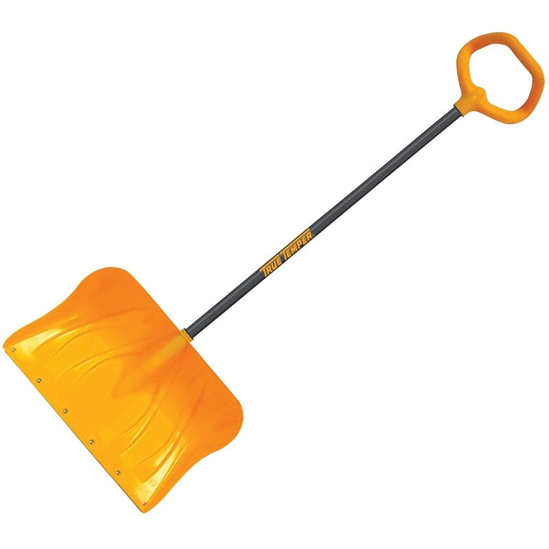 True Temper 1649800 Snow Shovel, 18-1/2 in W Blade, 13-1/2 in L Blade, Combo Blade, Polyethylene Blade, Steel Handle