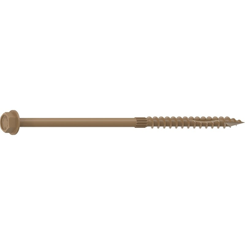 Camo 0364240 Structural Screw, 1/4 in Thread, 6 in L, Hex Head, Hex Drive, Sharp Point, PROTECH Ultra 4 Coated, 10