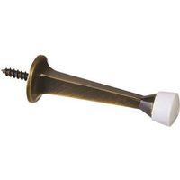 Square Taper Door Stop 3 Inch Antique Brass