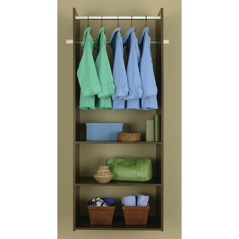 Easy Track RV1472-T Series Tower Closet, Truffle, 5/8 in W, 72 in H, 3-Shelf