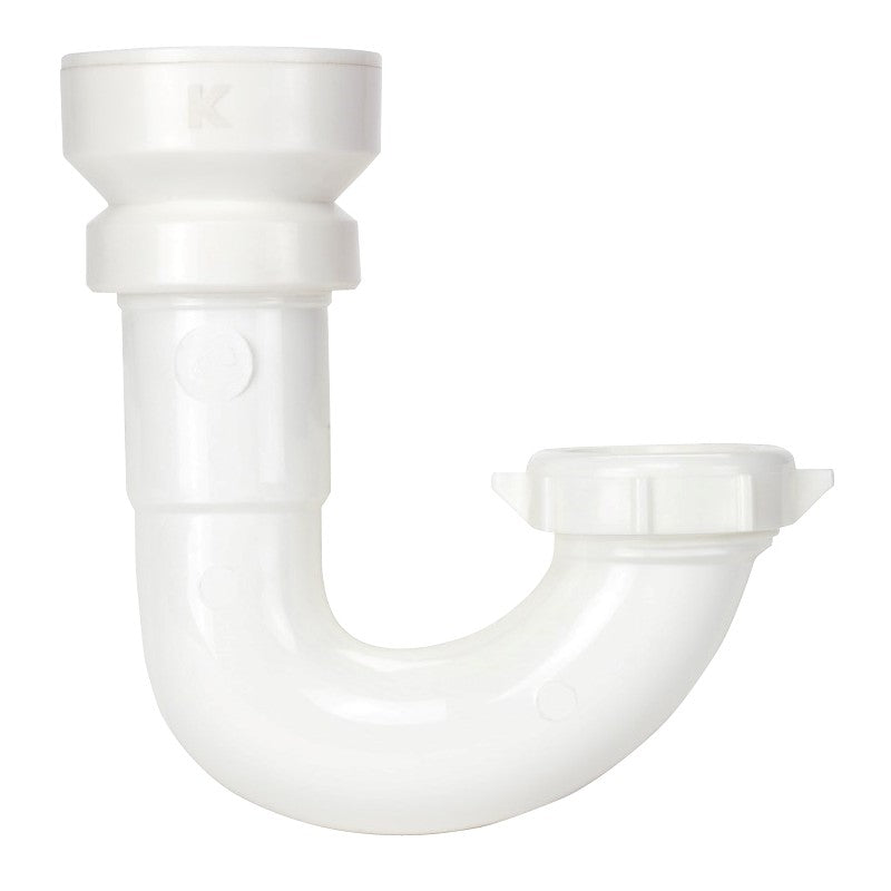 Insta-Plumb 10400QLK J-Bend, Plastic, White