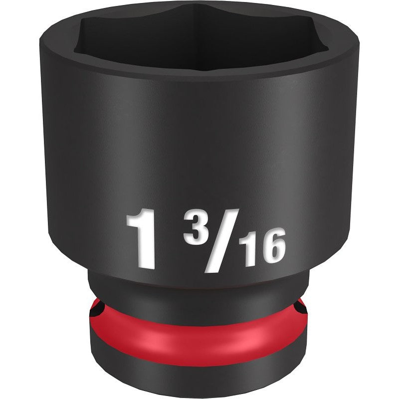 Milwaukee SHOCKWAVE Impact Duty Series 49-66-6213 Shallow Impact Socket, 1-3/16 in Socket, 1/2 in Drive, Square Drive