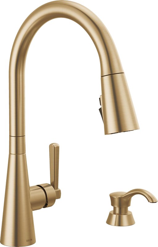 Delta Boyd Series 19893Z-CZSD-DST Pull-Down Kitchen Faucet with ShieldSpray Technology, 1.8 gpm, 1-Handle, Zinc