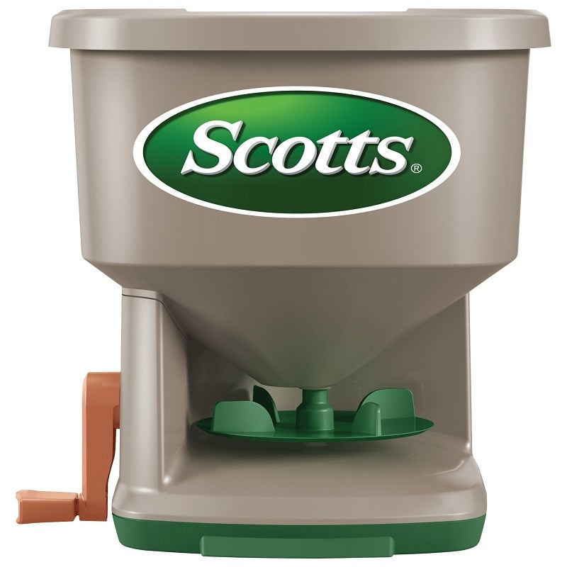 Scotts Whirl 71060 Hand-Powered Spreader, 1.15 lb Capacity, 1500 sq-ft Coverage Area, 5 ft W Spread, Plastic