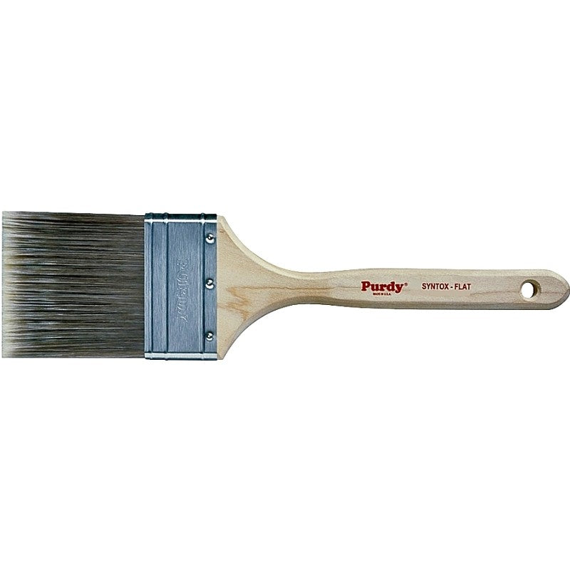 Purdy 402620 Trim Brush, Wood Handle, 2 in W, Nylon Bristle, Flat Thin Handle