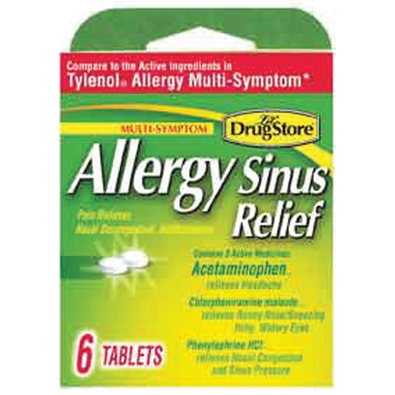Lil' DRUG STORE 20-366715-97273-0 Sinus Relief, 6 CT, Tablet (Pack of 6)
