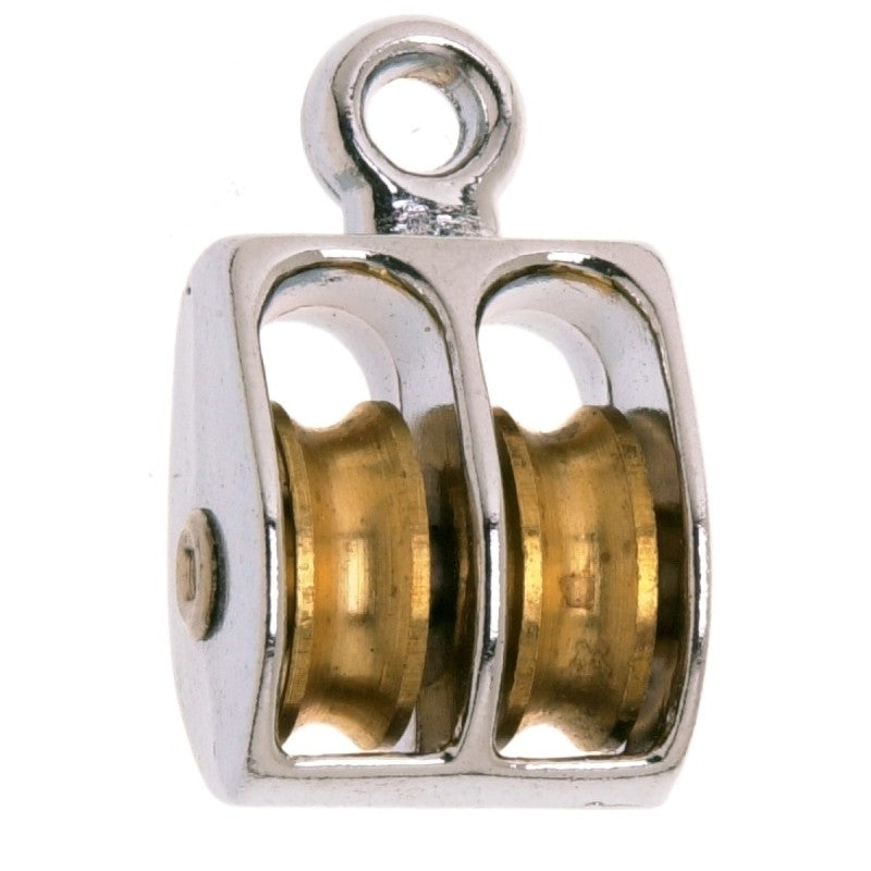 Campbell T7655212N Pulley, Single Sheave, 7/32 in Dia Eye, 5/16 in Rope, 55 lb Working Load, 1 in Sheave