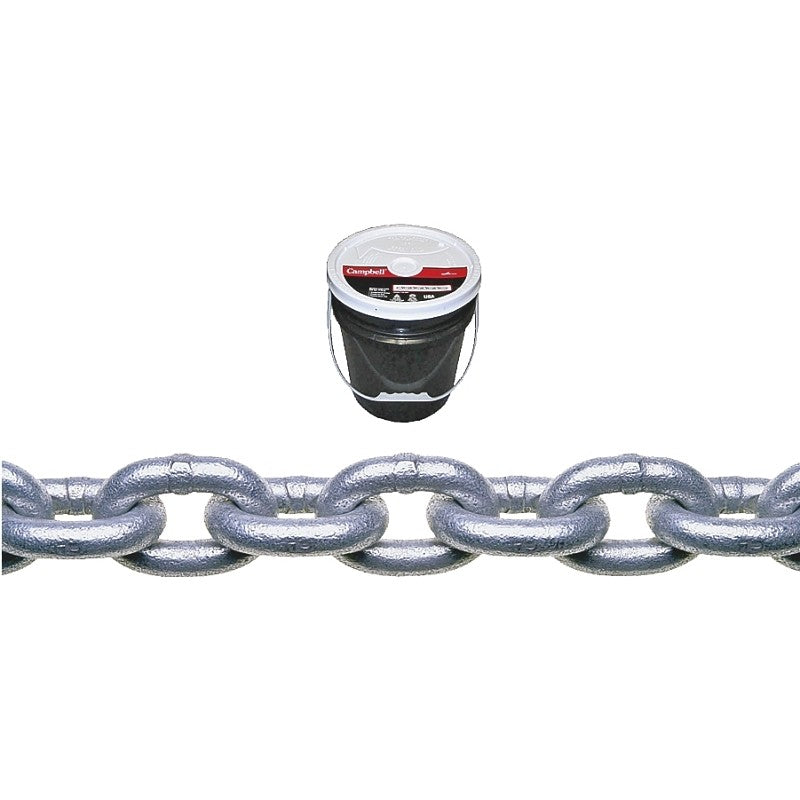 Campbell 014-0533 Proof Coil Chain, 5/16 in, 92 ft L, 30 Grade, Steel, Galvanized