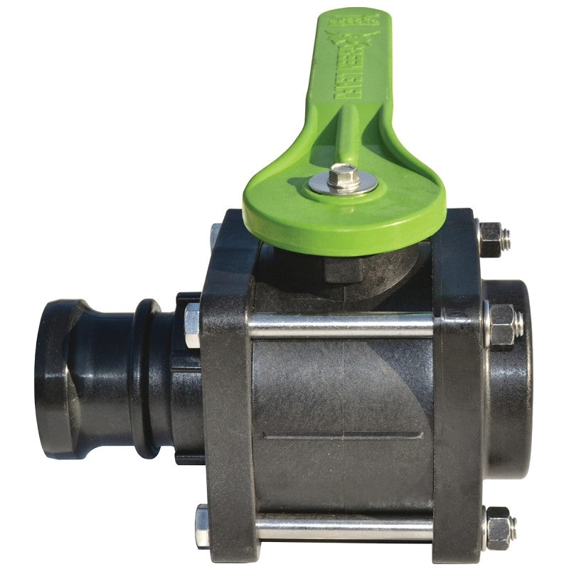 Green Leaf VF204FP Ball Valve, 2 x 2 in Connection, Female NPT x Male, 125 psi Pressure, Manual Actuator