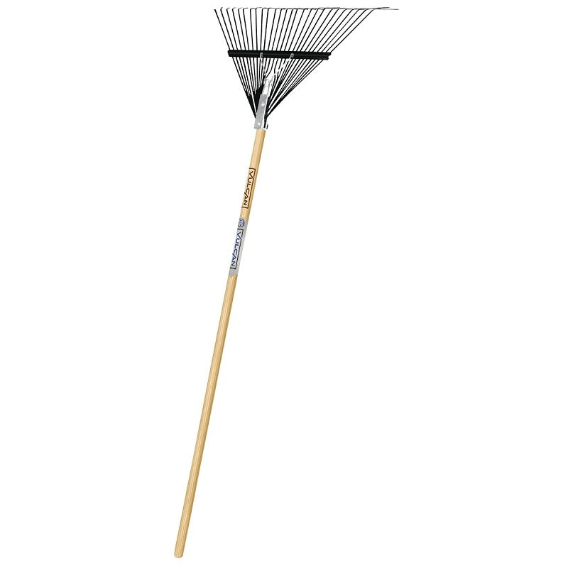Vulcan 34561 Lawn/Leaf Rake, Steel Tine, 26 -Tine, Wood Handle, 54 in L Handle