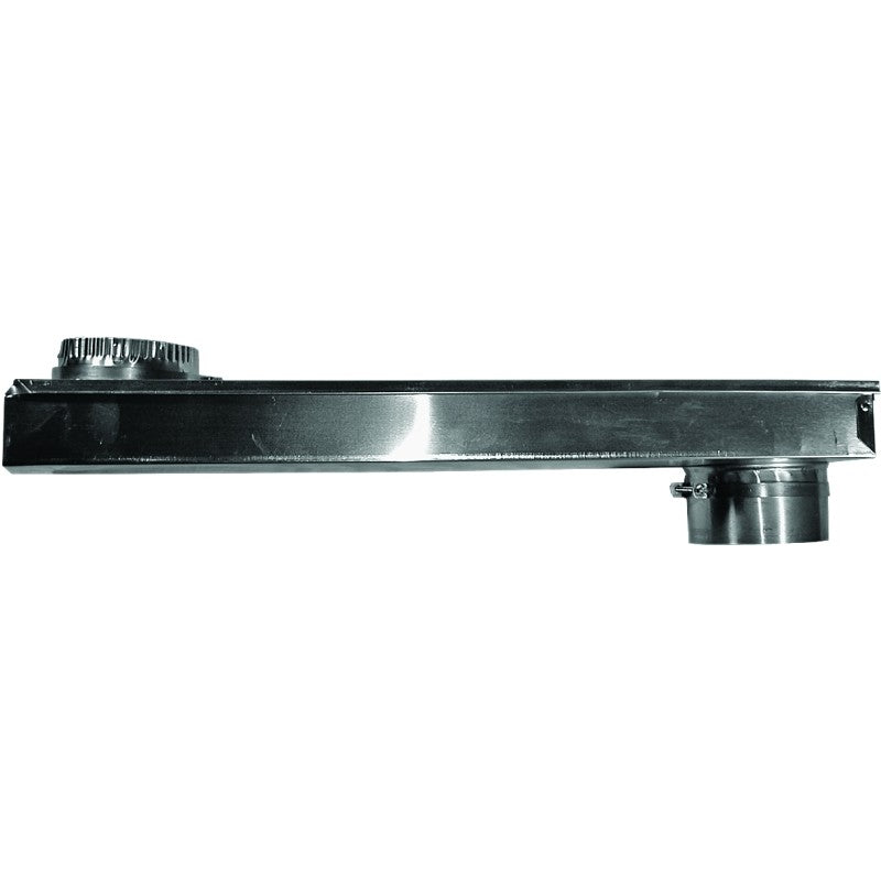 Builder's Best Zero Periscope 110172 Adjustable Dryer Vent Duct with Baffle, 6-1/4 in W, 23-1/2 in H, 26, Aluminum