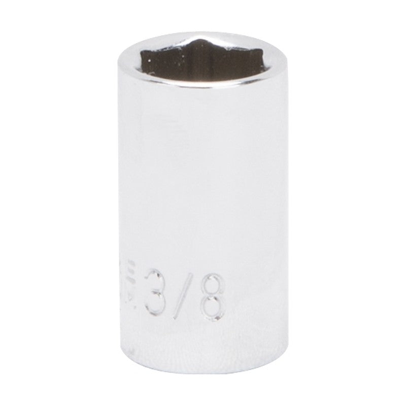 Vulcan MT6484208 Drive Socket, 3/8 in Socket, 1/4 in Drive, 6-Point, Chrome Vanadium Steel, Chrome