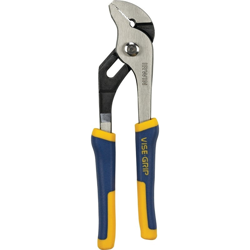 Irwin 4935320 Groove Joint Plier, 8 in OAL, 1-3/4 in Jaw Opening, Blue/Yellow Handle, Cushion-Grip Handle, 1 in L Jaw
