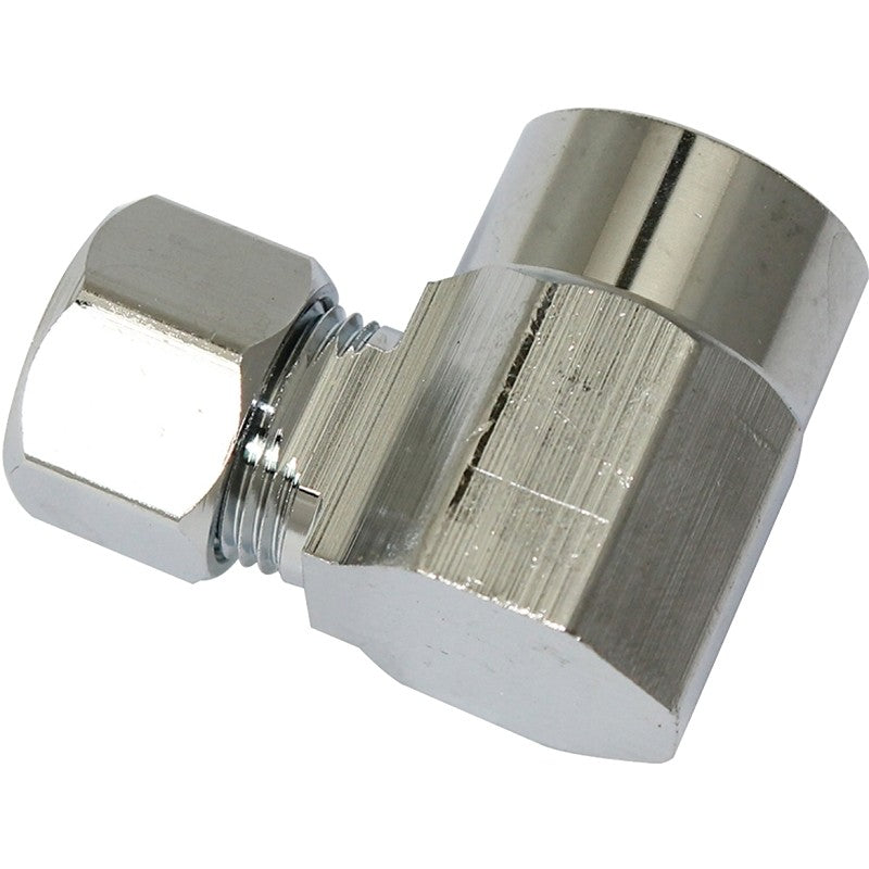 Plumb Pak PP77PCLF Water Supply Connector, 1/2 x 3/8 in, Compression x Sweat, Chrome