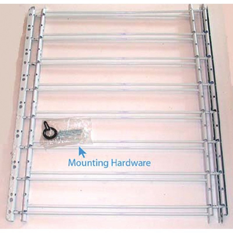 John Sterling 1130 Series 1138 Window Guard, 24 to 42 in W, 30 in H, Steel, White, 8-Bar (Pack of 2)