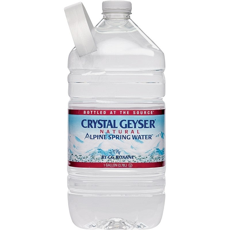 Crystal Geyser 12514-2 Bottle Water, Liquid, Spring Flavor, 1 gal Bottle (Pack of 6)